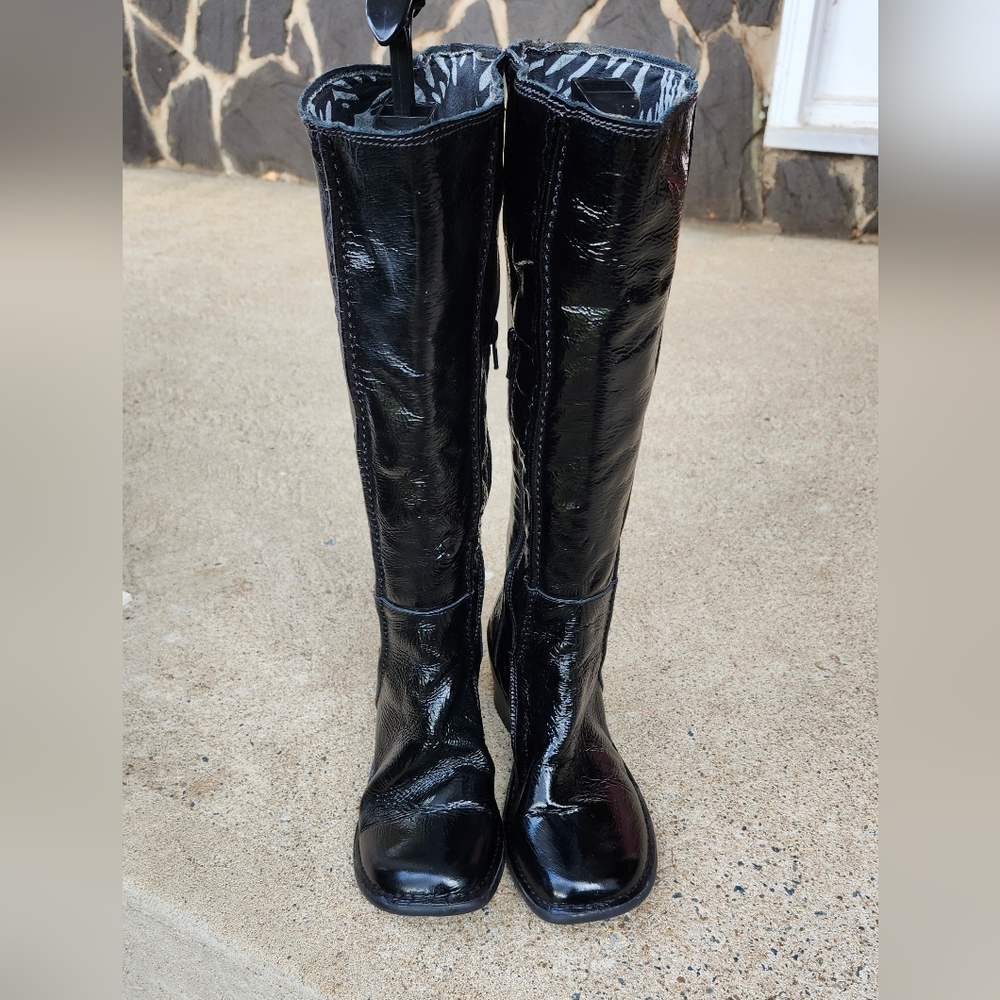 Fly London Black Patent Leather Boots